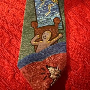 THE BEATLES GOOD MORNING GOOD MORNING GREEN/BLUE Vintage Tie